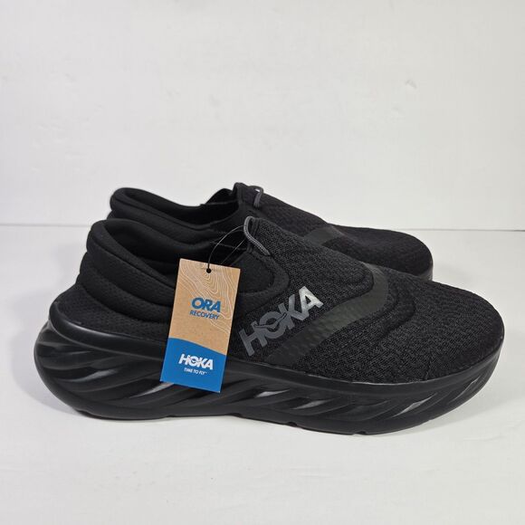 NEW Hoka One One Ora Recovery 2 Slip On Shoes Mens 12 Black 1119397 BBLC - Picture 1 of 8